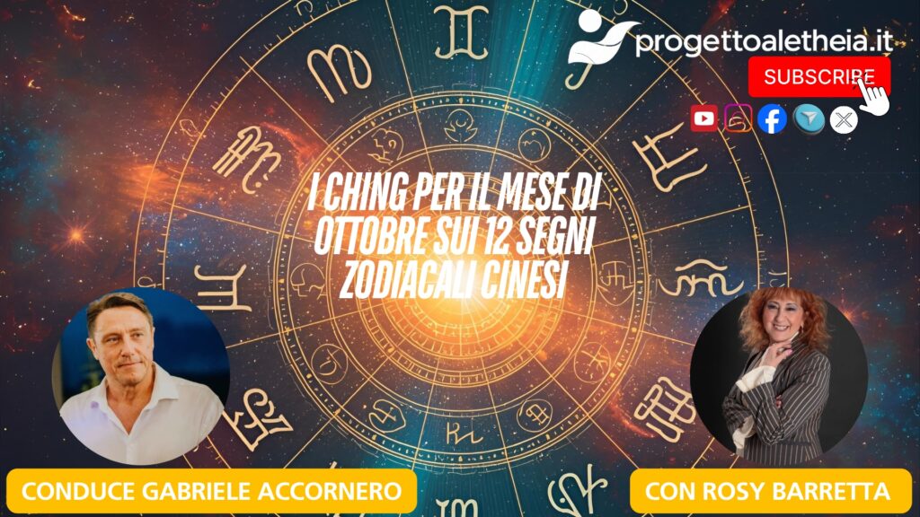 I Ching per il mese di Ottobre sui 12 segni zodiacali cinesi  – con Rosy Barretta  – conduce Gabriele Accornero